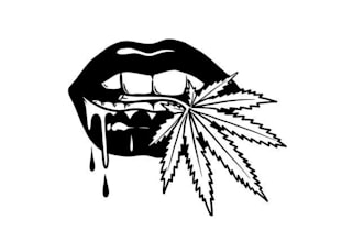 design weed and cannabis mascot logo