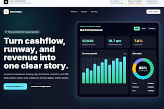 build a modern saas landing page website