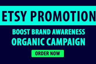 do etsy shop promotion to USA organic audience