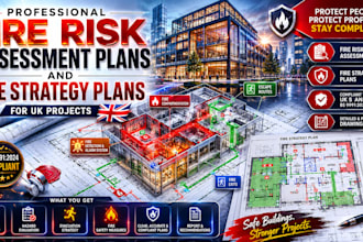 provide fire risk assessment plans and fire strategy plans for uk project
