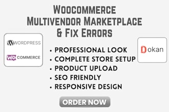 build modern dokan website multi vendor ecommerce marketplace store