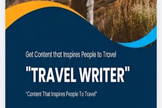 write high quality travel guides or travel blog posts