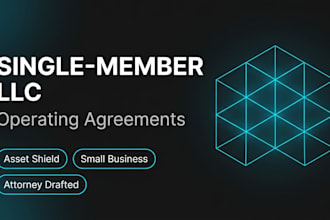 draft a single member llc operating agreement for small businesses