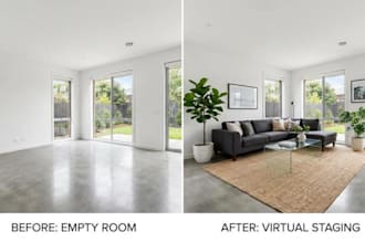 do realistic virtual staging 3d virtual furniture layout real estate photos