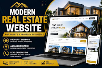build a modern real estate website for property dealer