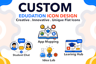 design modern flat icon set, app icons, and minimalist logo