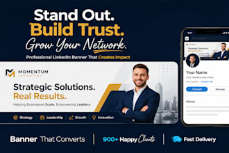 design premium and professional linkedin banner and cover