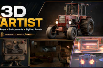 create game ready 3d environment assets and props in blender