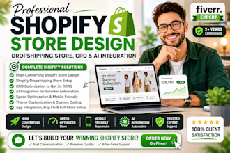 shopify store design, shopify redesign store, shopify website cro, ai