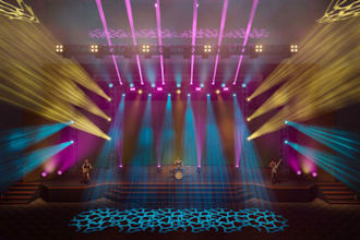 do 3d stage lighting, stage event, podium, 3d dmx lighting