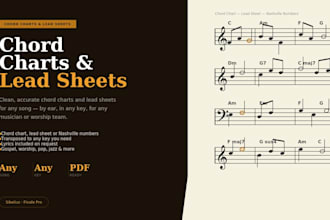 create a professional chord chart or lead sheet for any song