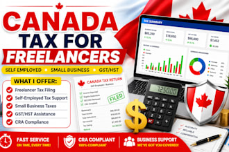 canada tax return, freelancer tax, gst hst filing,self employed tax