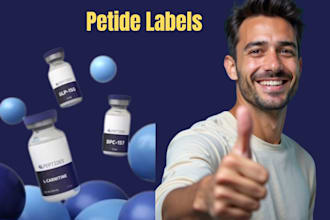 product label design peptides 3d vial mockup peptide label supplement