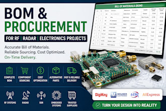create bom and procurement for rf and radar projects