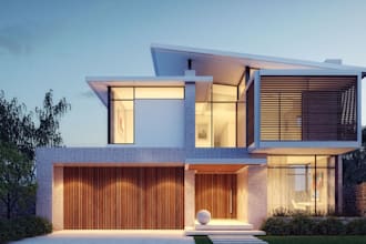 3d render architectural exterior design, commercial , house