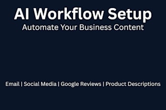 set up an ai workflow system to automate your business content