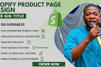 design a high converting shopify product page for dropshipping sales