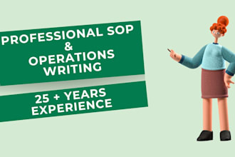 write sops, operations manuals, and business process documents for your company