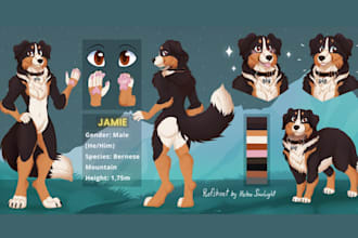 draw furry ref sheet furry oc ref sheet anthro character art sfw nsfw furry art