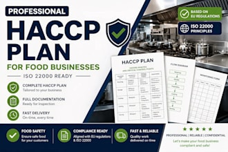 create a professional haccp plan for your food business