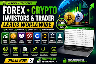 offer forex recovery leads, traders ico investors leads, coinbase, binance leads