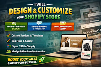 do shopify theme customization, design templates and sections