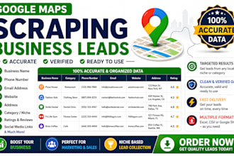 scrape google maps business leads and local business data