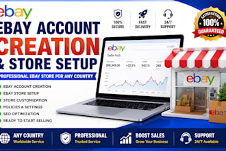 open verified ebay store, create ebay seller account, ebay account creaton