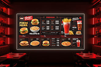 design stunning digital signage and menu board displays for restaurants