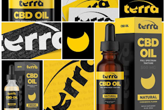 design cbd oil bottle labels and box packaging for your brand