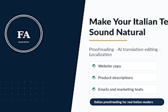 proofread and localize your ai translated italian text