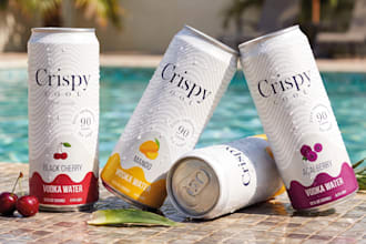 design an exclusive beverage can label in 24 hours