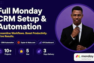 build your monday CRM full automation, workflow, integration expert setup