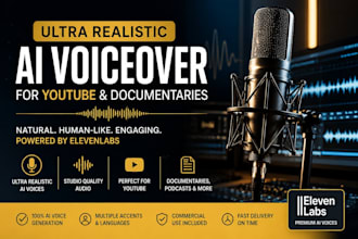 create an ultra realistic ai voiceover for youtube and documentaries