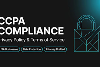 draft ccpa compliant privacy policy, terms of service for USA business