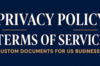 draft a ccpa privacy policy and website terms of service