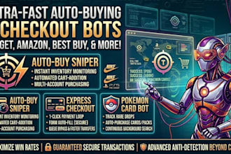 do auto buying bot, checkout bot, shopping bot, pokemon bot, auto purchase bot