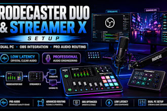 setup rodecaster duo, and bridge cast for dual PC streaming