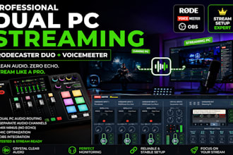 setup rodecaster duo and voicemeeter for professional dual PC streaming