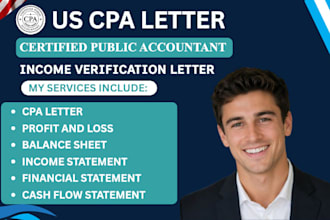 do CPA profit and loss financial statement sign CPA letter income verification