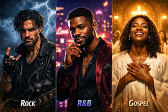 write powerful, symbolic rock, rnb, or gospel lyrics