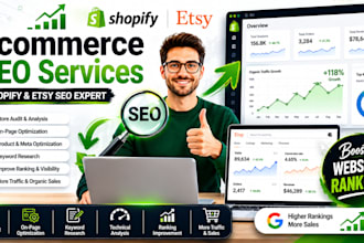 ecommerce shopify etsy store audit seo optimization website ranking conversion