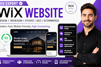 design wix website, wix studio, wix high converting website, wix harmony design