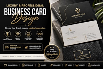design luxury minimalist business card with gold foil