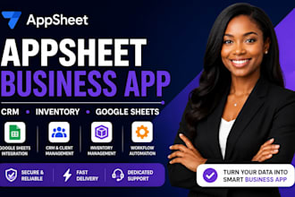 build app sheet app, CRM, inventory and google sheets app