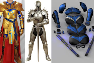 do 3d cosplay creation wearable armor model eva foam fabric helmet halloween