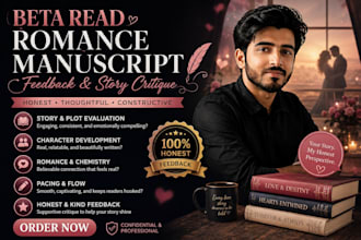 beta read romance novel manuscript feedback and story critique