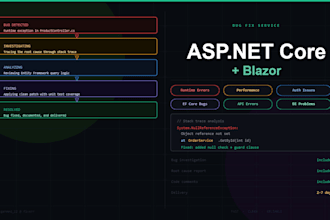 fix bugs and improve your aspnet core or blazor application