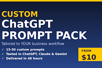 create a custom chatgpt prompt pack for your business workflow