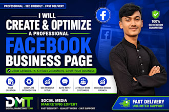 create and optimize a professional facebook pages for growth